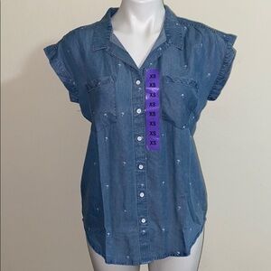 NWT JACHS GIRLFRIEND   tencel shirt size XS